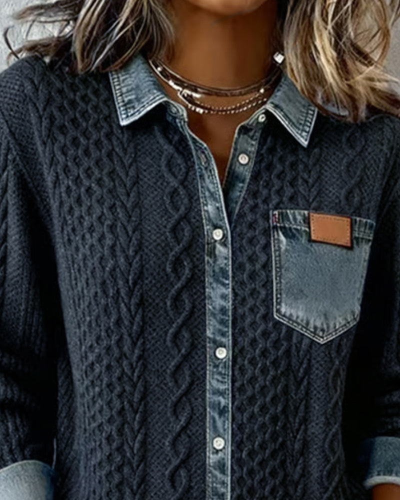 Juliane | Knitted Denim Sweater