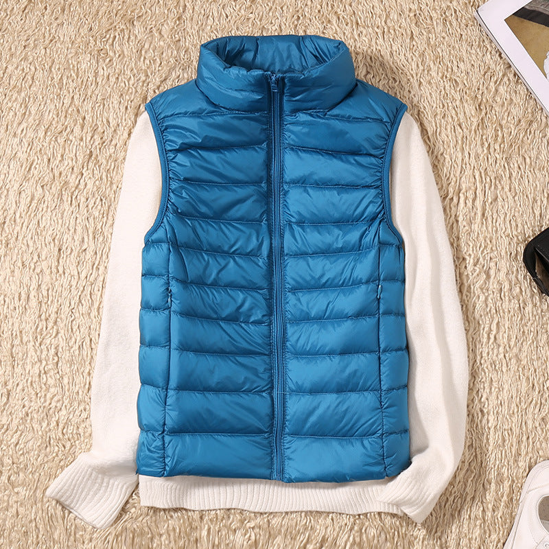 Amira | Lightweight Puffer Vest with Pleated Design