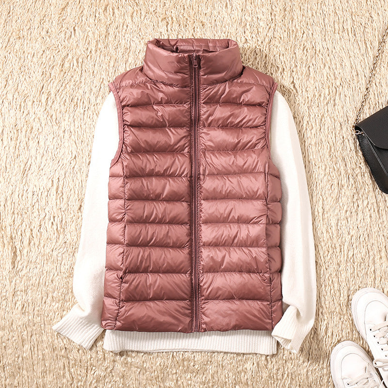 Amira | Lightweight Puffer Vest with Pleated Design