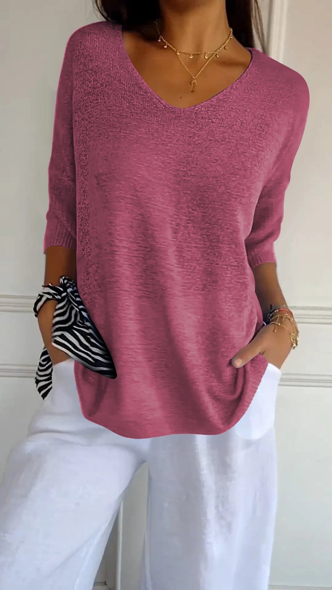 Lauren |  Casual V-Neck Top