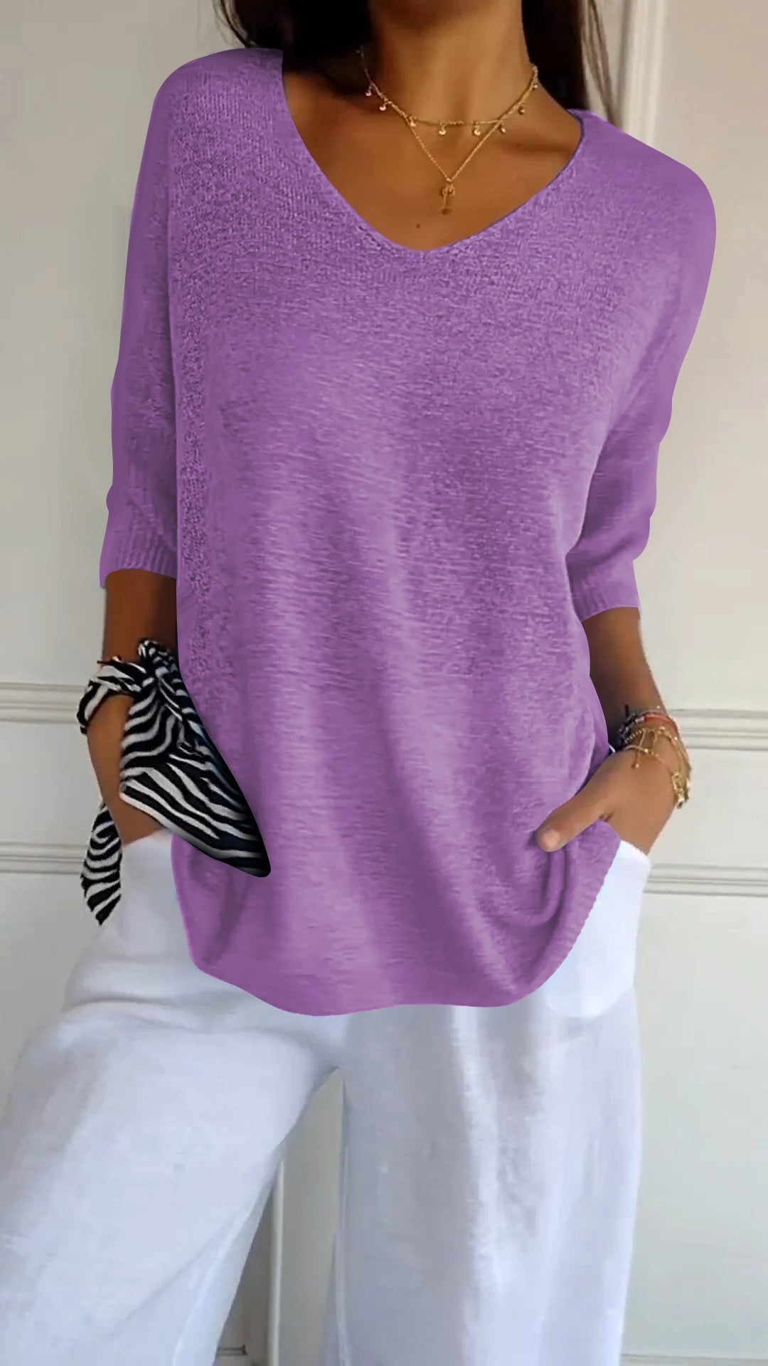 Lauren |  Casual V-Neck Top
