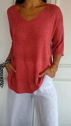 Lauren |  Casual V-Neck Top