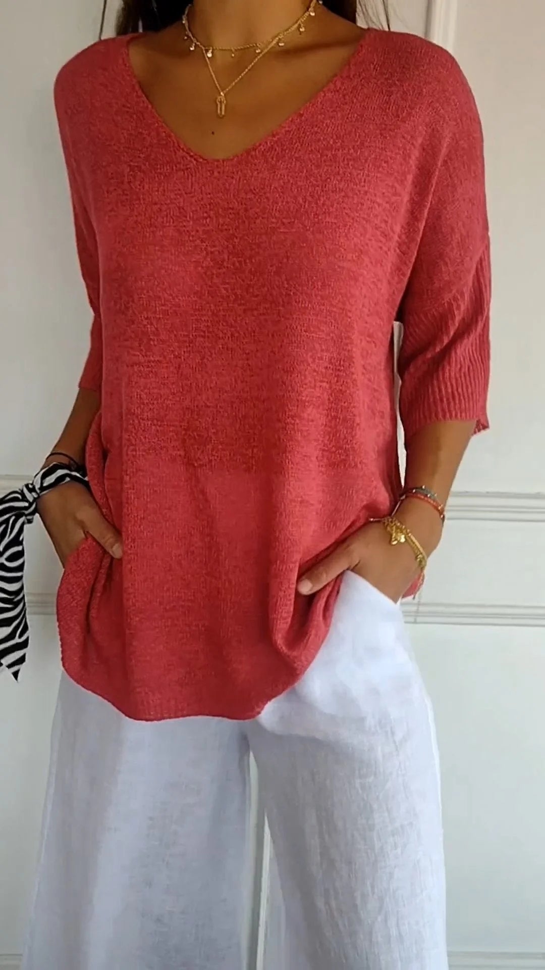 Lauren |  Casual V-Neck Top