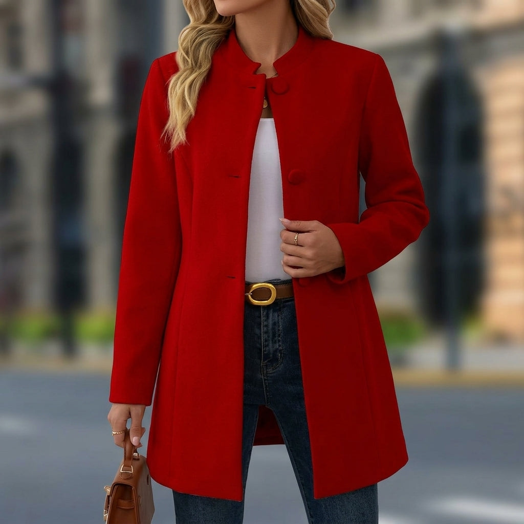 Lisa | Women’s Collar Button Front Coat