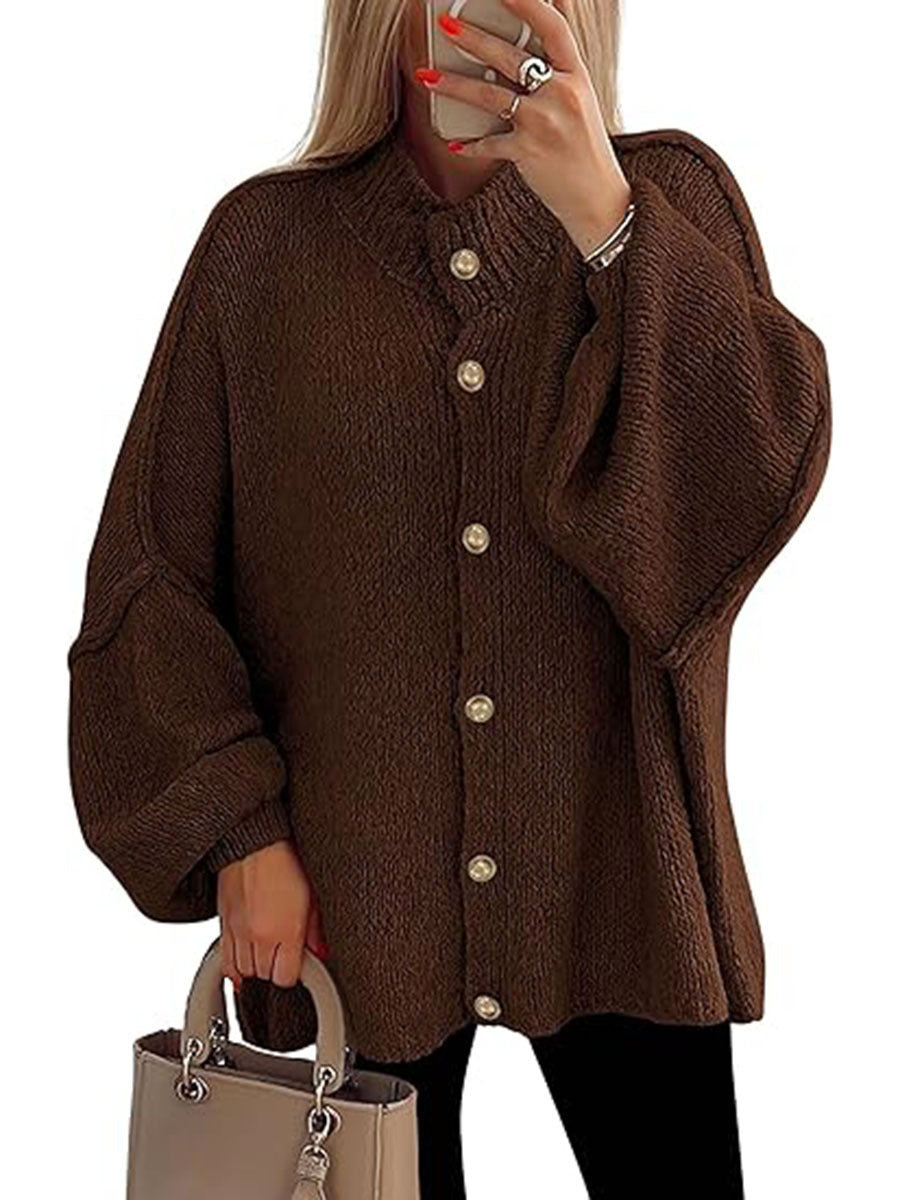 Nofia | Cozy Button Down Long Sleeve Chunky Jacket