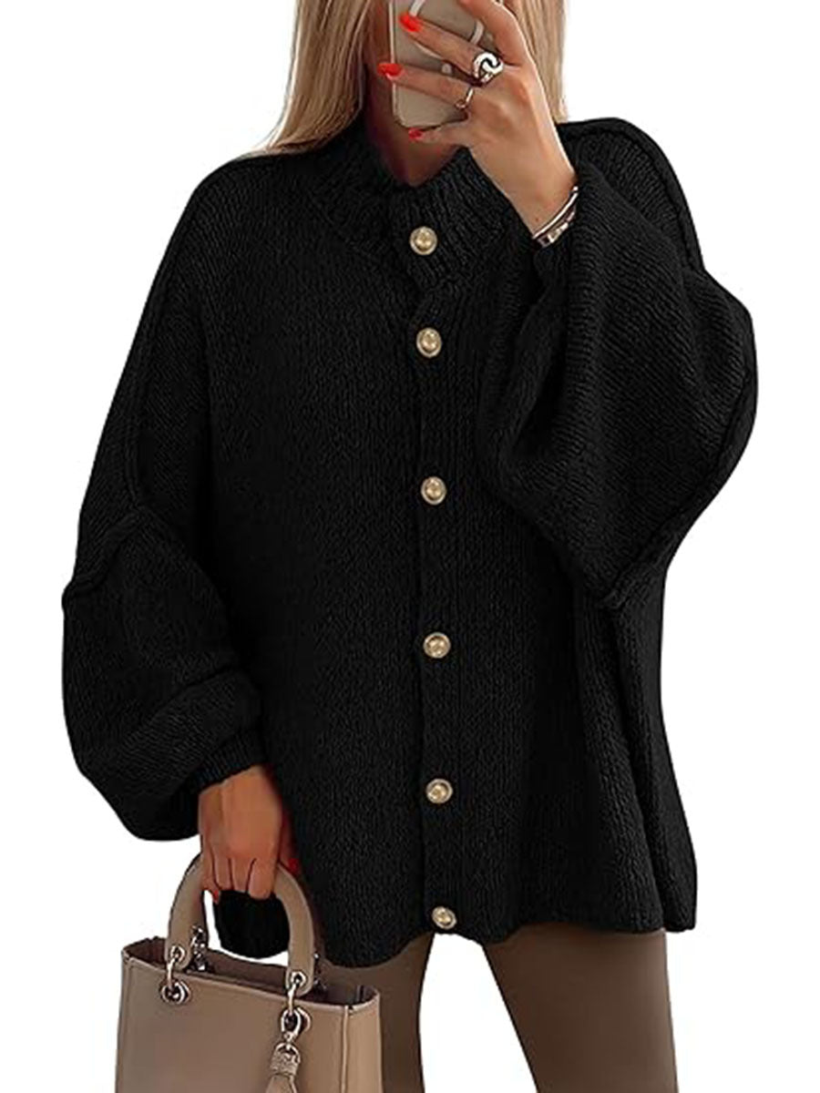 Nofia | Cozy Button Down Long Sleeve Chunky Jacket